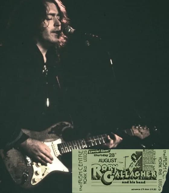 Rory Gallagher performing at Leeds Irish Centre